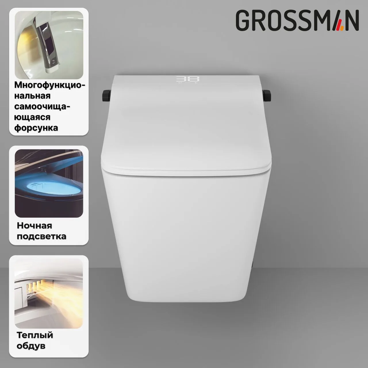 картинка Комплект 2 в 1 Grossman инсталляция 901.K31.01.000 и унитаз GR-5701 smart 