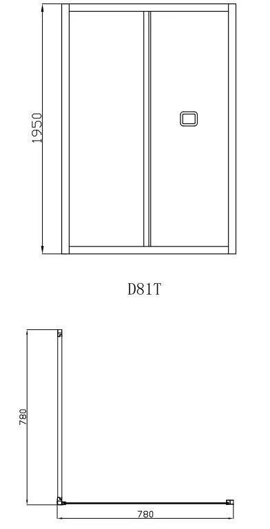картинка Душевая дверь в нишу Ceruttispa BELLA D81T 