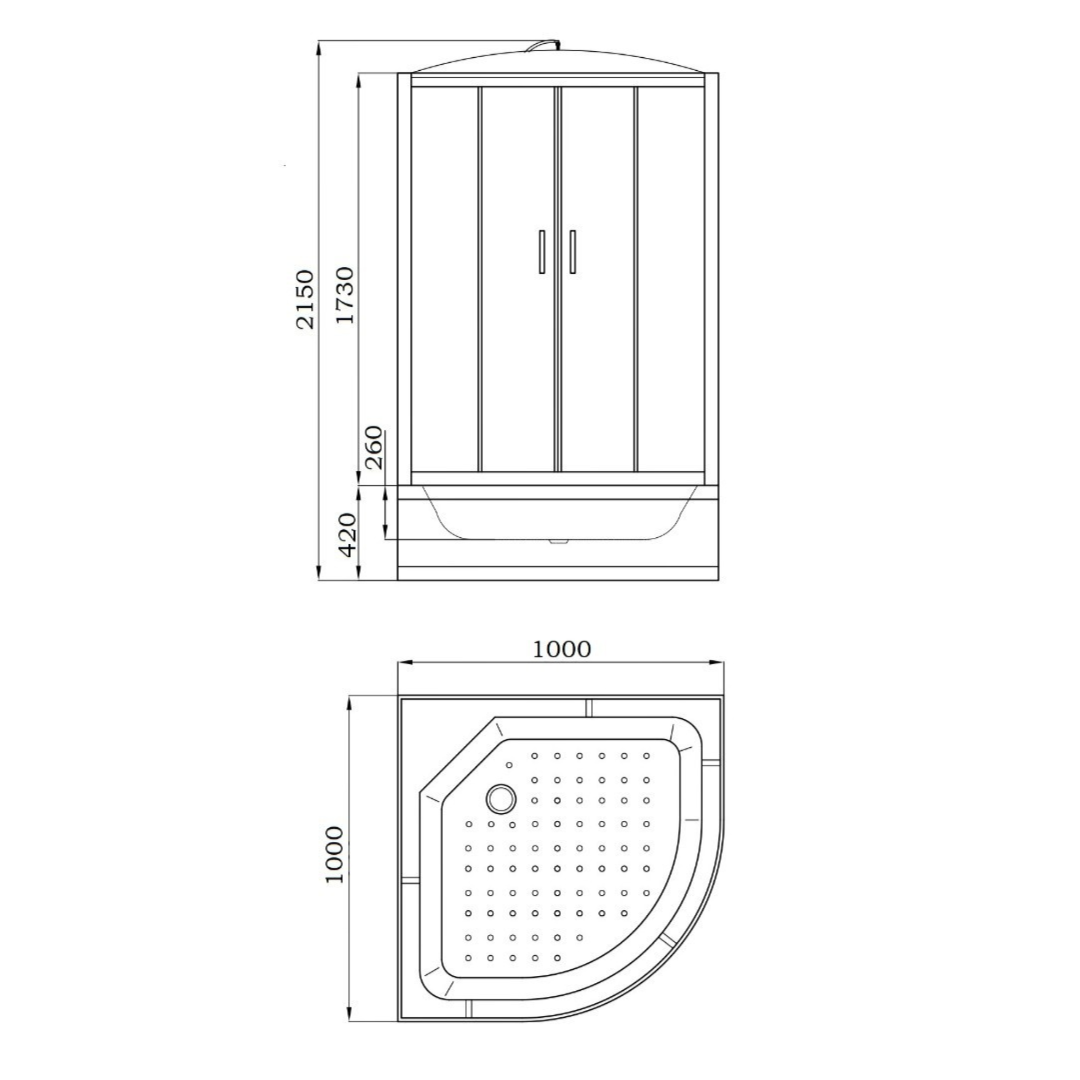 картинка Душевая кабина Parly EC1021 