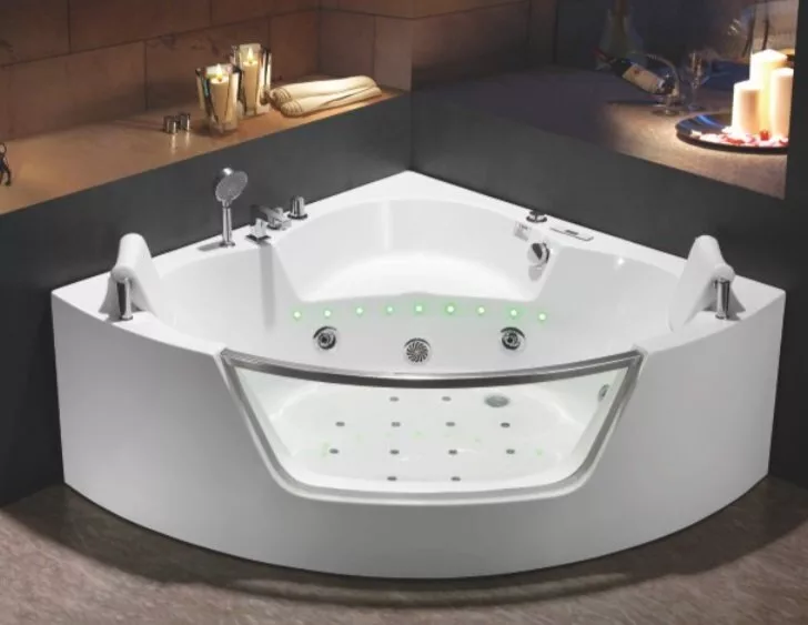 картинка Гидромассажная ванна Frank F165 угловая 