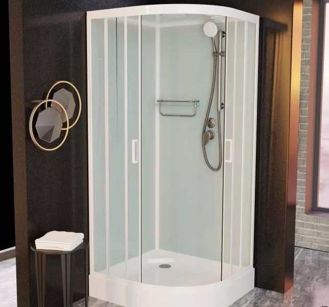 картинка Душевая кабина Frank F409 М White низкий поддон 