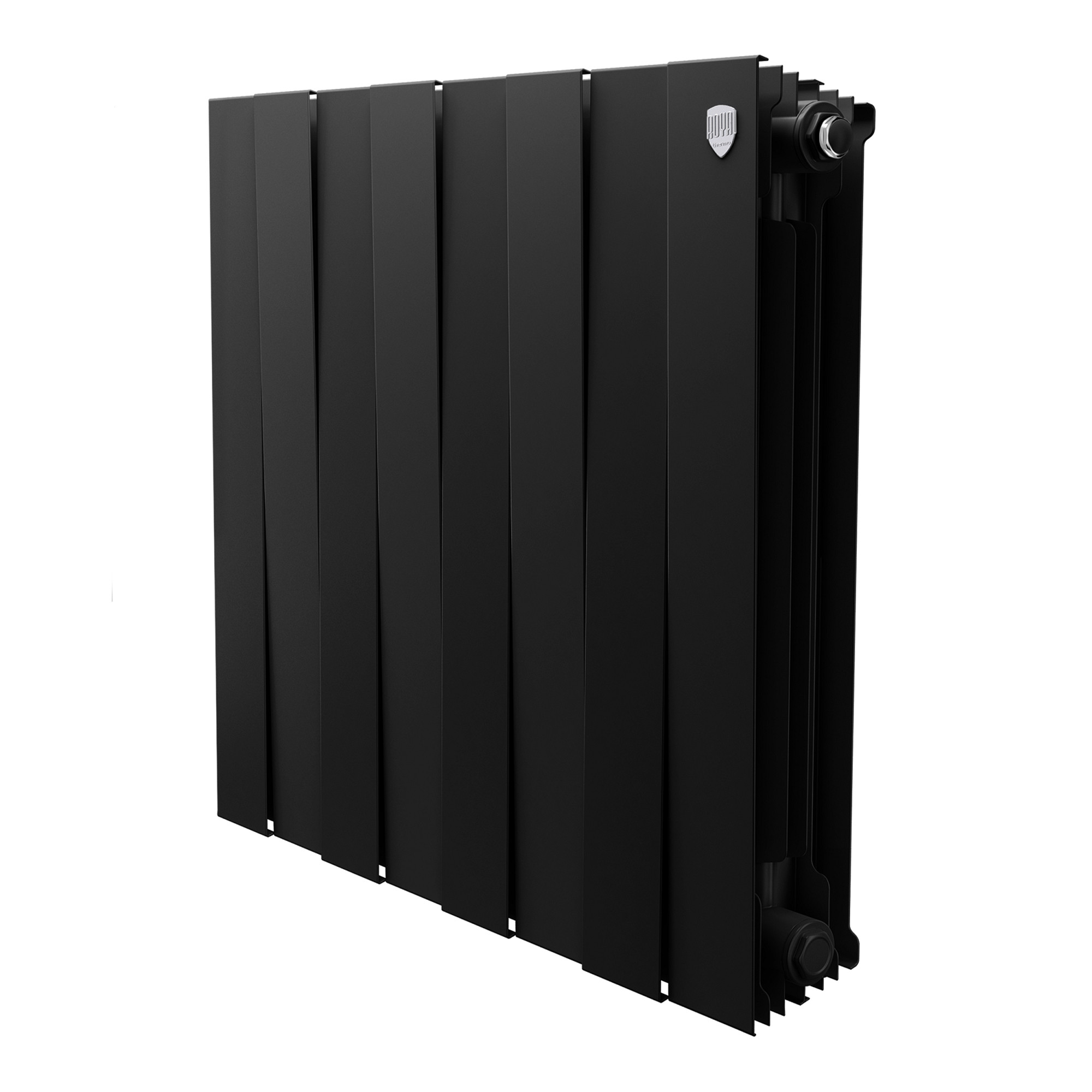 картинка Радиатор биметаллический Royal Thermo PianoForte 500 Чёрный 8 секций 