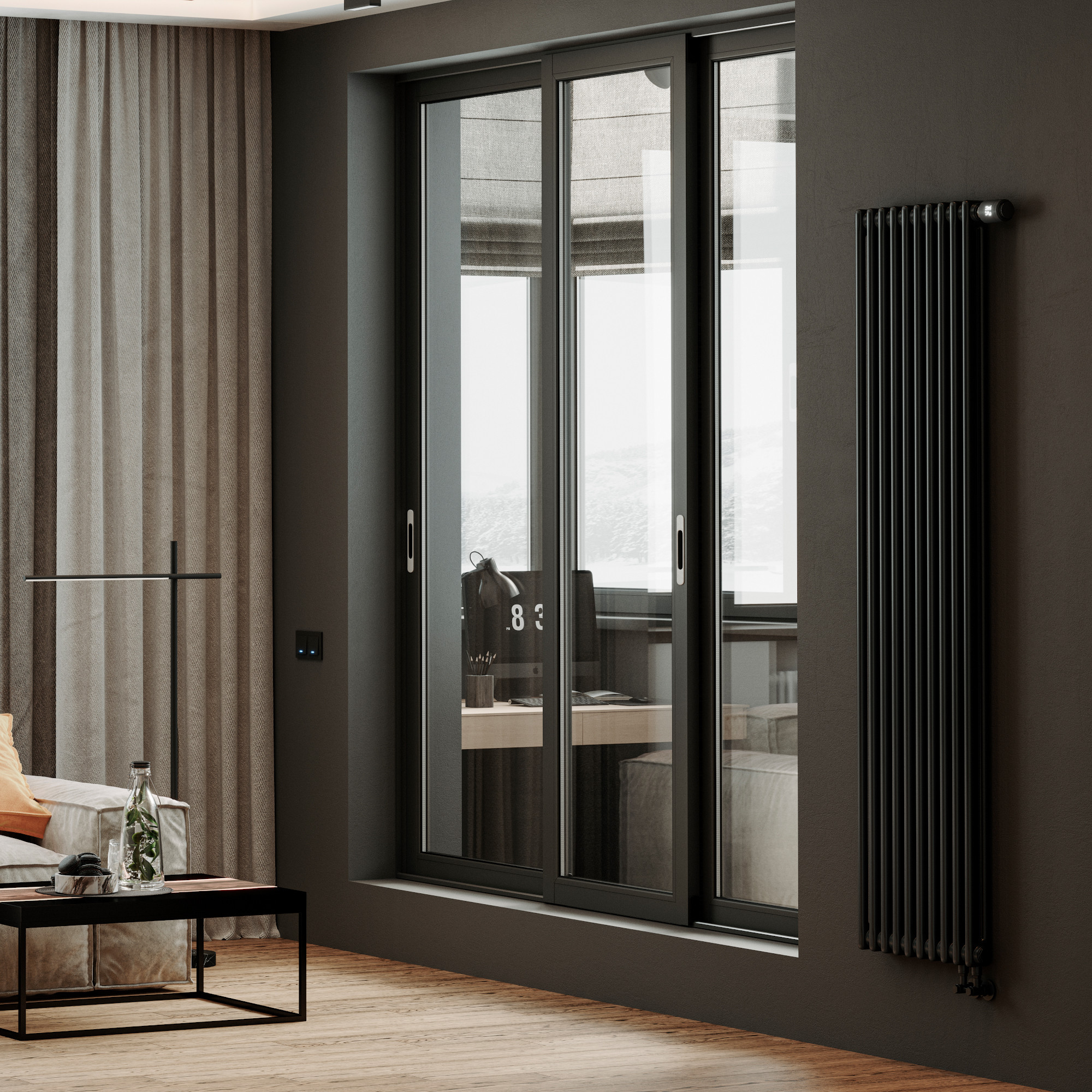 картинка Дизайн-радиатор Royal Thermo Insignia VC2180 14 секций RAL9005m 