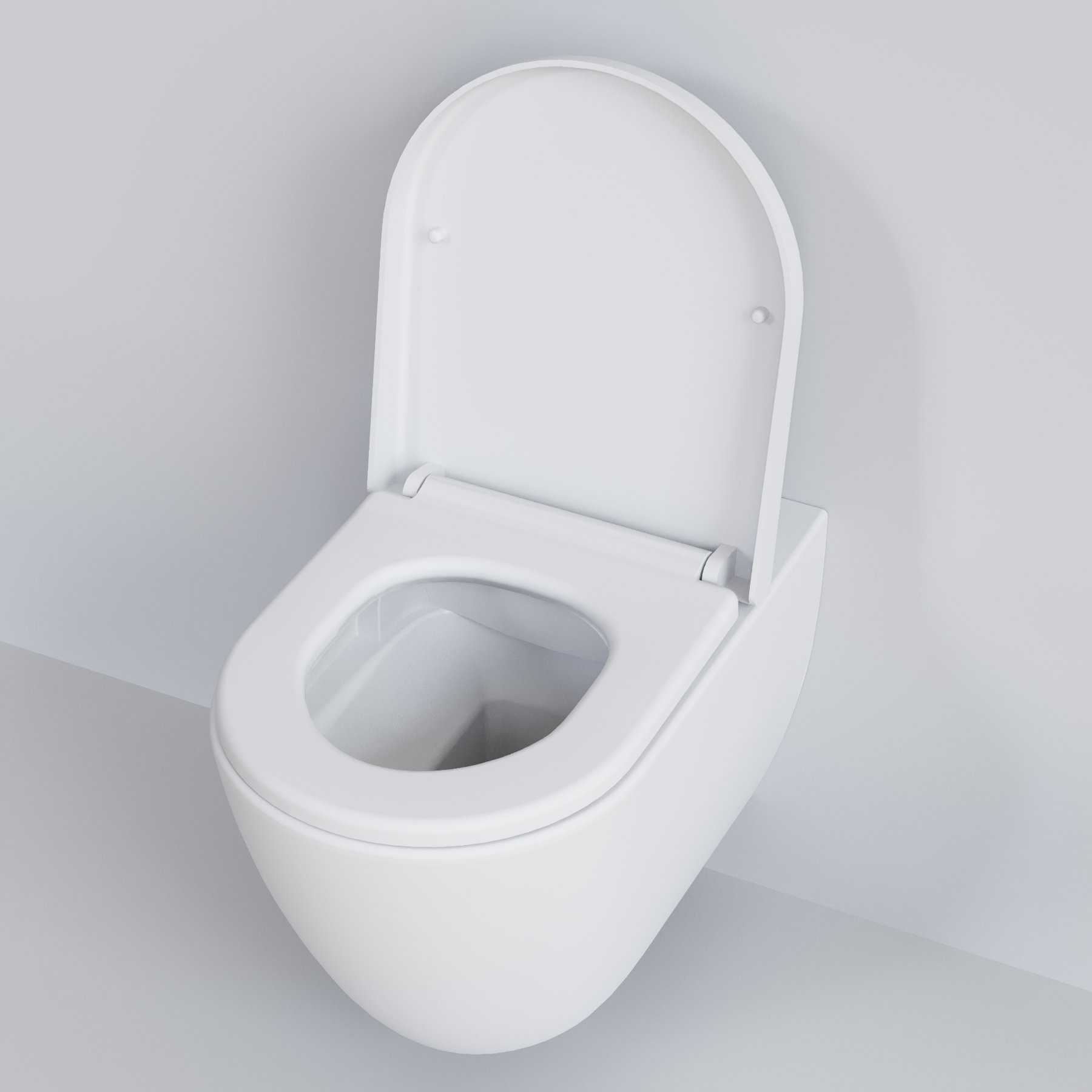 картинка Унитаз подвесной Ambassador Queen 113T20101R белый матовый с толстой крышкой 