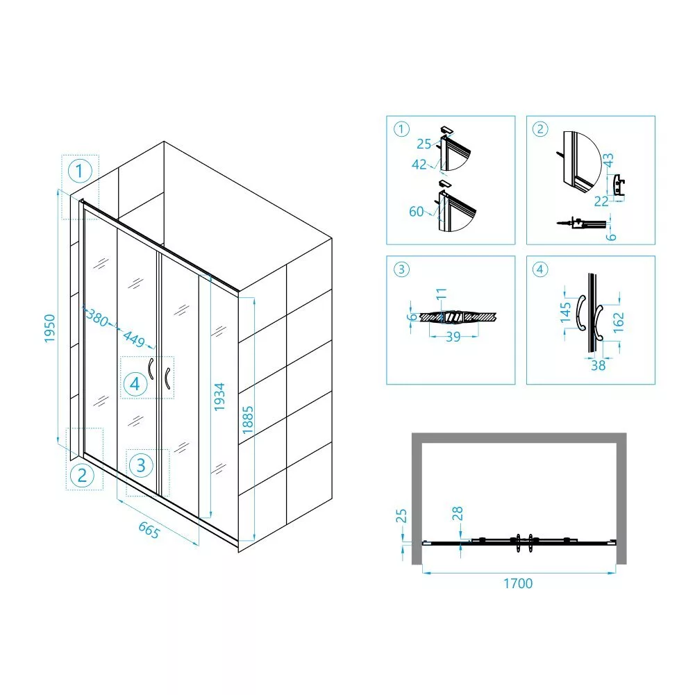 картинка Душевая дверь RGW PA-11 01081117-11 