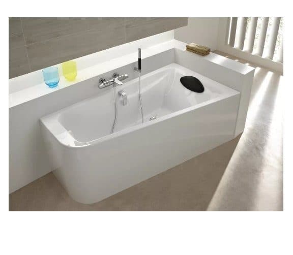 картинка Акриловая ванна Jacob Delafon Odeon Up 160x90 R с каркасом  SF081RU-NF и со слив-переливом E6D159-CP P хром 