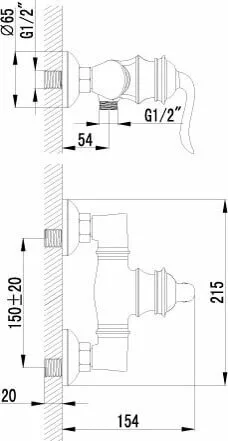 картинка Смеситель для душа Lemark Brava LM4703G 