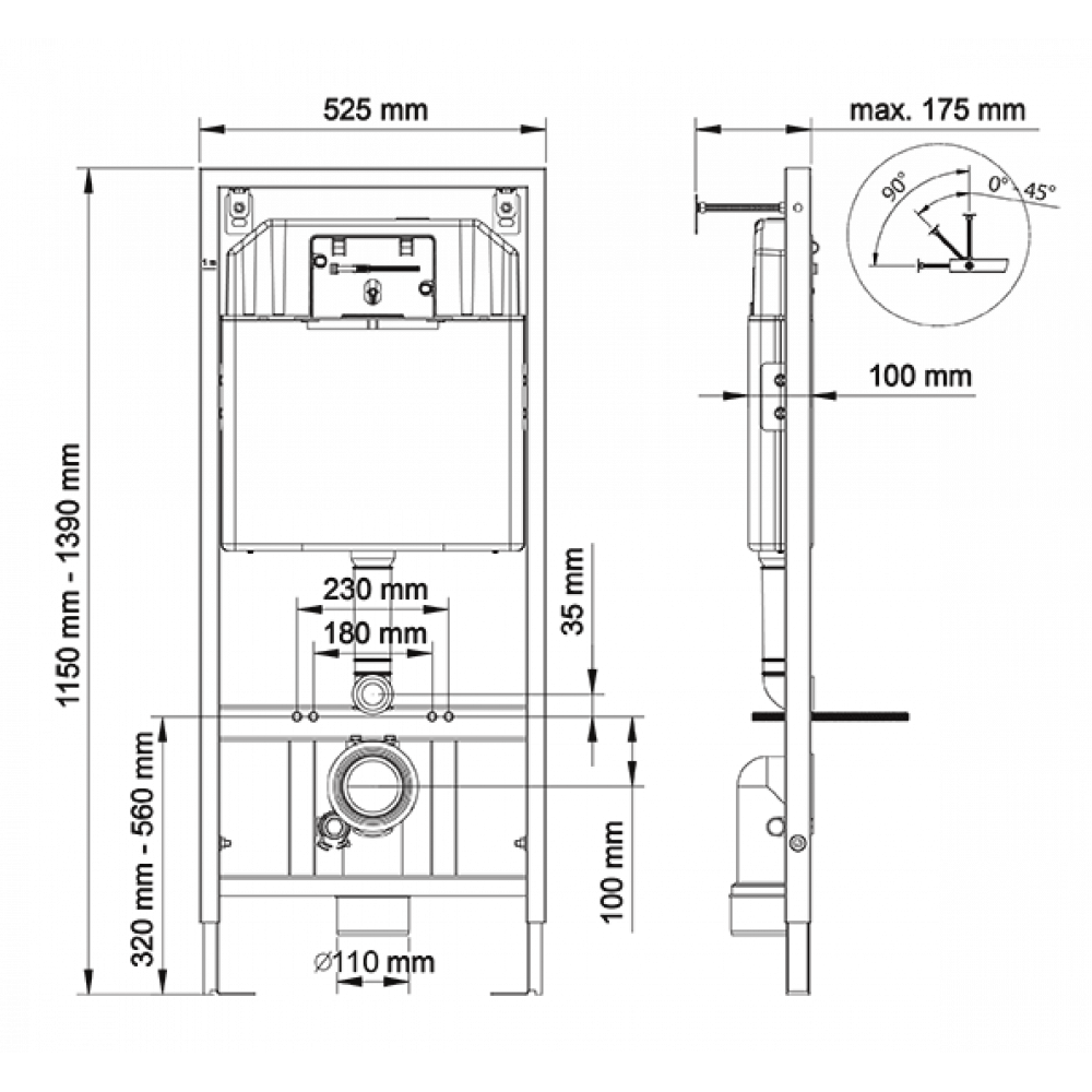 картинка Комплект BERGES: инсталляция NOVUM525, кнопка L5 SoftTouch черная, унитаз EGO Rimless, сиденье дюропласт Toma SO 