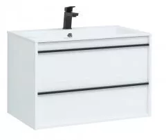 фото Тумба с раковиной Aquanet Lino 80 белый матовый арт. 00271947 