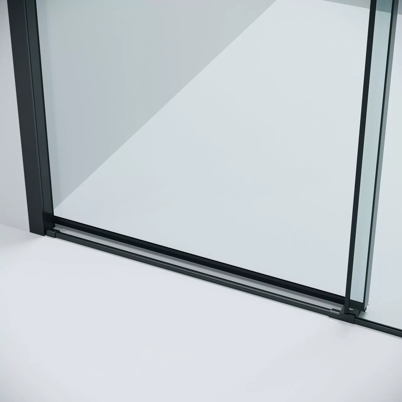 фото Боковая стенка Grossman 200.K33.05.90.21.00 Style 90х195 см черный матовый стекло прозрачное 