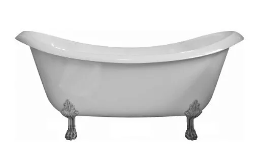 картинка Мраморная ванна AquaStone Лиона, ножки хром Premium 