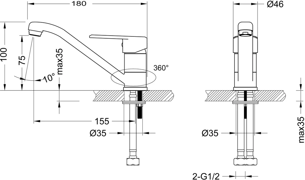 картинка Смеситель для раковины Lemark Point LM0307C 