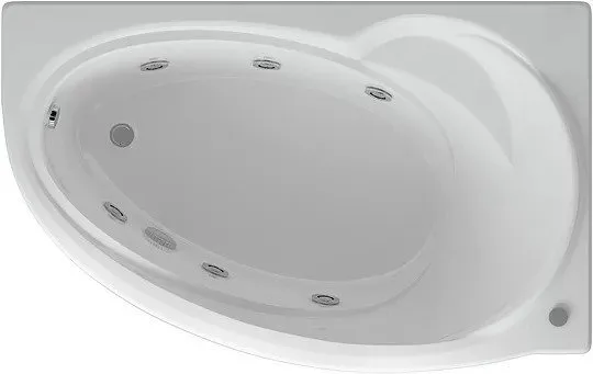 картинка Акриловая ванна Акватек Бетта 170 R с гидромассажем и экраном 