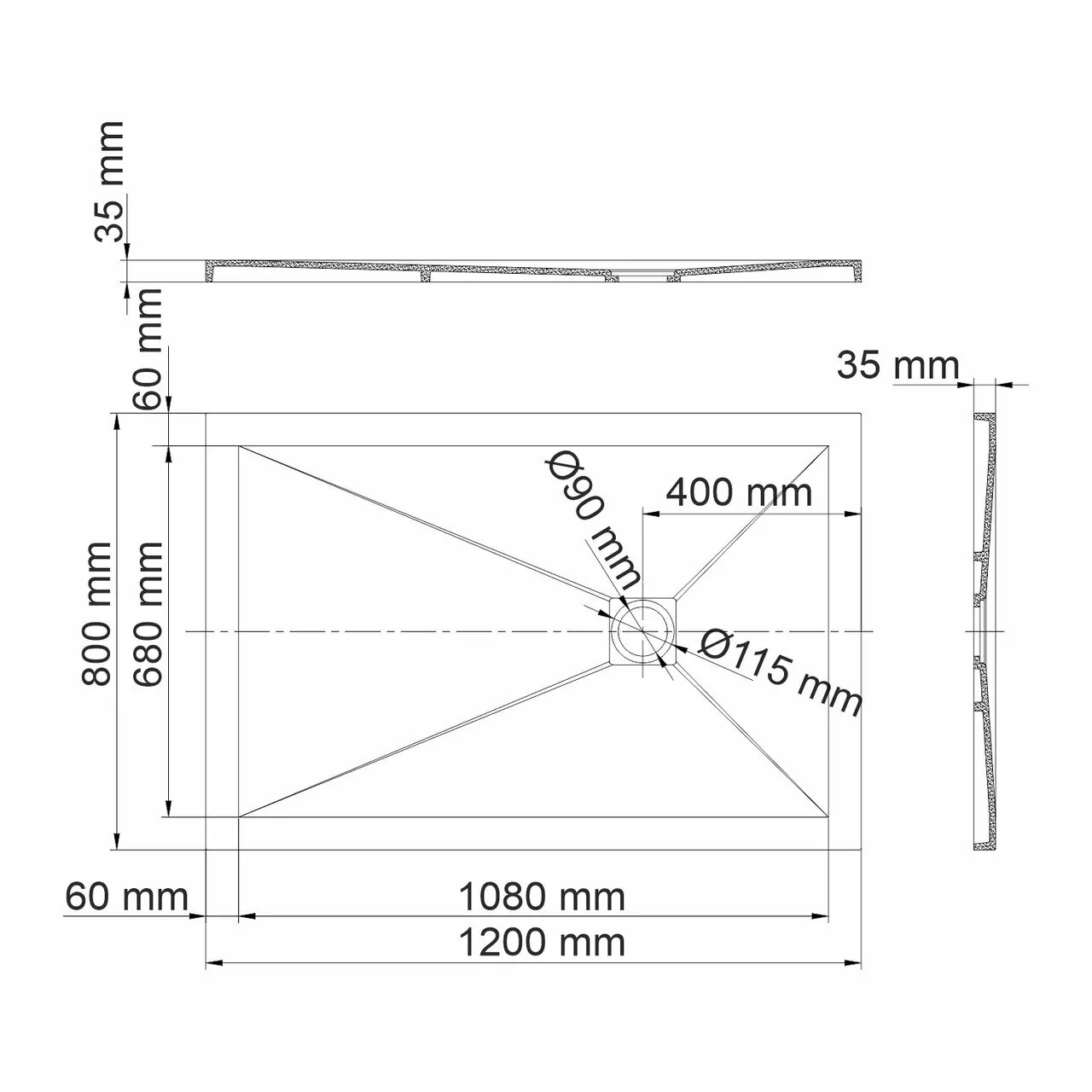 фото Душевой поддон WasserKRAFT 10T06 