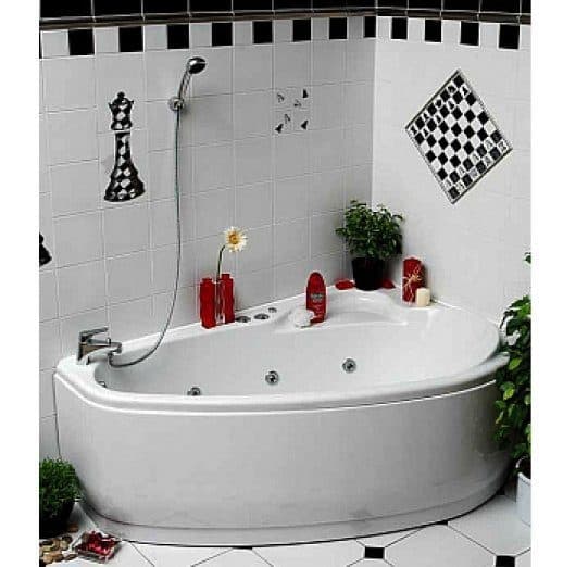 картинка Акриловая ванна Vagnerplast Selena 160 R ультра белый с каркасом VPK160105 