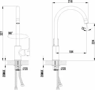 картинка Смеситель для кухонной мойки Lemark Plus Grace LM1505C 