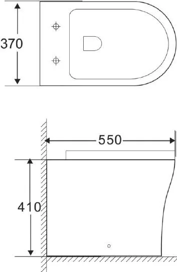 картинка Унитаз приставной BelBagno Ancona BB1224CBR-P безободковый 