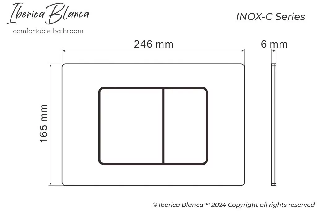 картинка Комплект 3 в 1 IBERICA BLANCA инсталляция с унитазом BURGOS ALTO IB.BRA.231.1B1 клавишей розовое золото глянцевый INOX-C IB.B011.004.001 