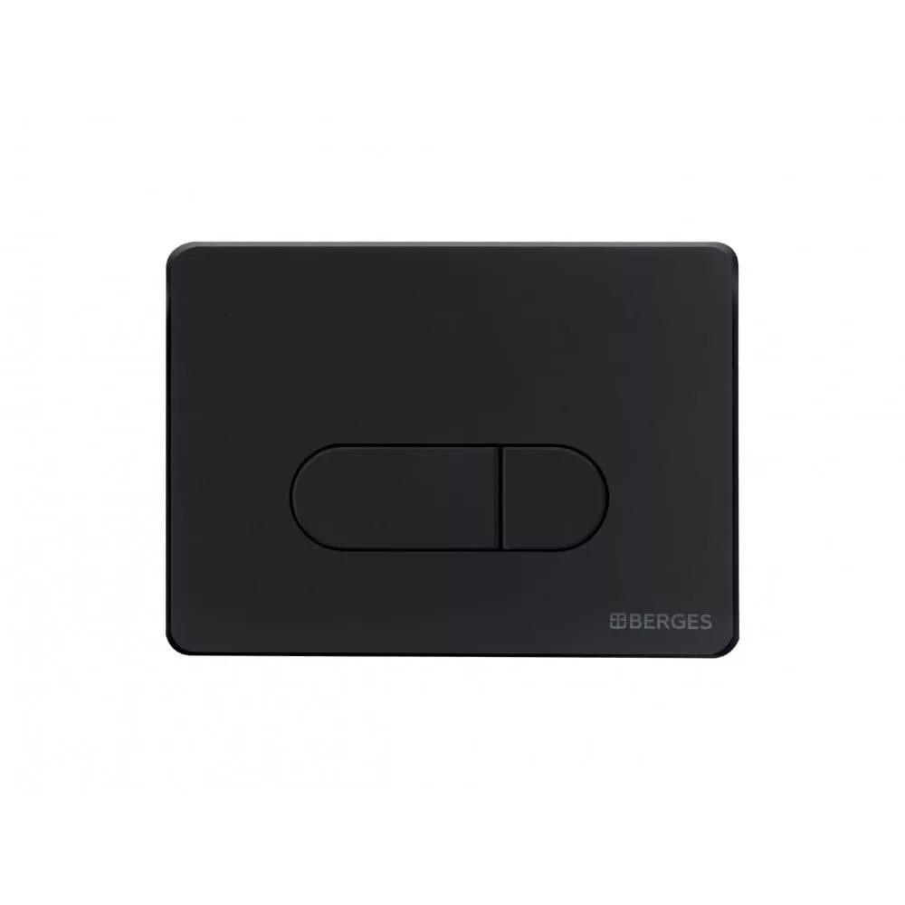 картинка Инсталляция BERGES для скрытого монтажа NOVUM кнопка D5 Soft Touch чёрная 