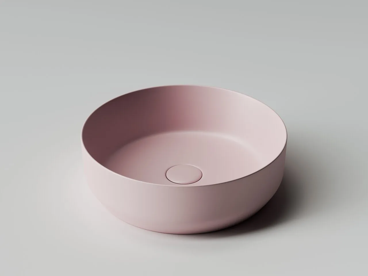 картинка Накладная раковина Ceramicanova Element CN6022MP цвет розовый матовый 39х39 см 