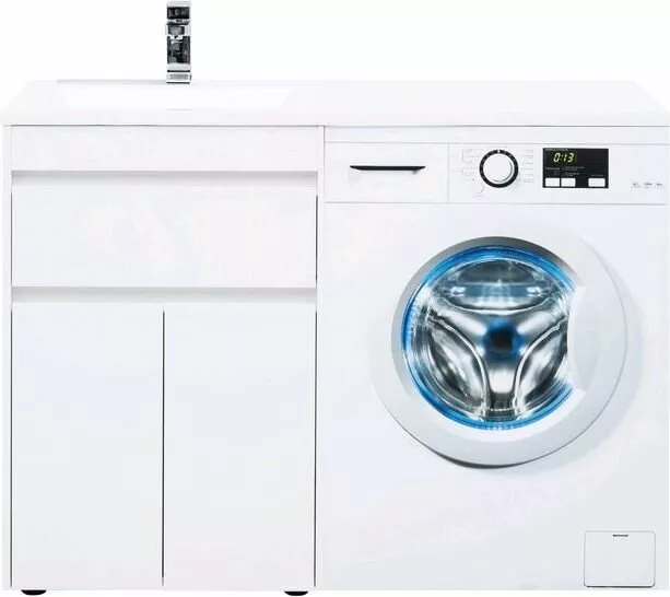 фото Тумба с раковиной Aquanet Токио 120 L белый (напольная, 1 ящик, 2 дверцы) арт. 00239211 