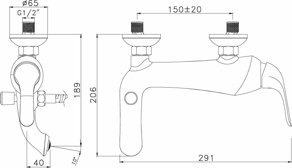 картинка Смеситель для ванны Lemark Swan LM5402BG 