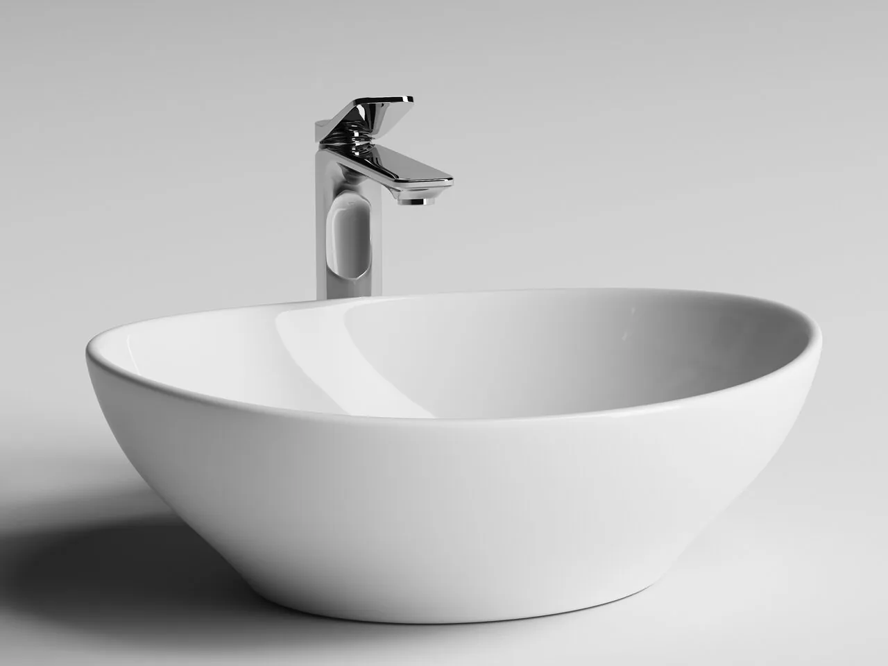 картинка Накладная раковина Ceramicanova Element CN6016 цвет белый 40.5х33 см 