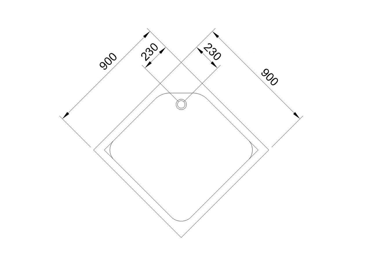фото Душевой поддон Royal Bath  90HP 90x90x13 