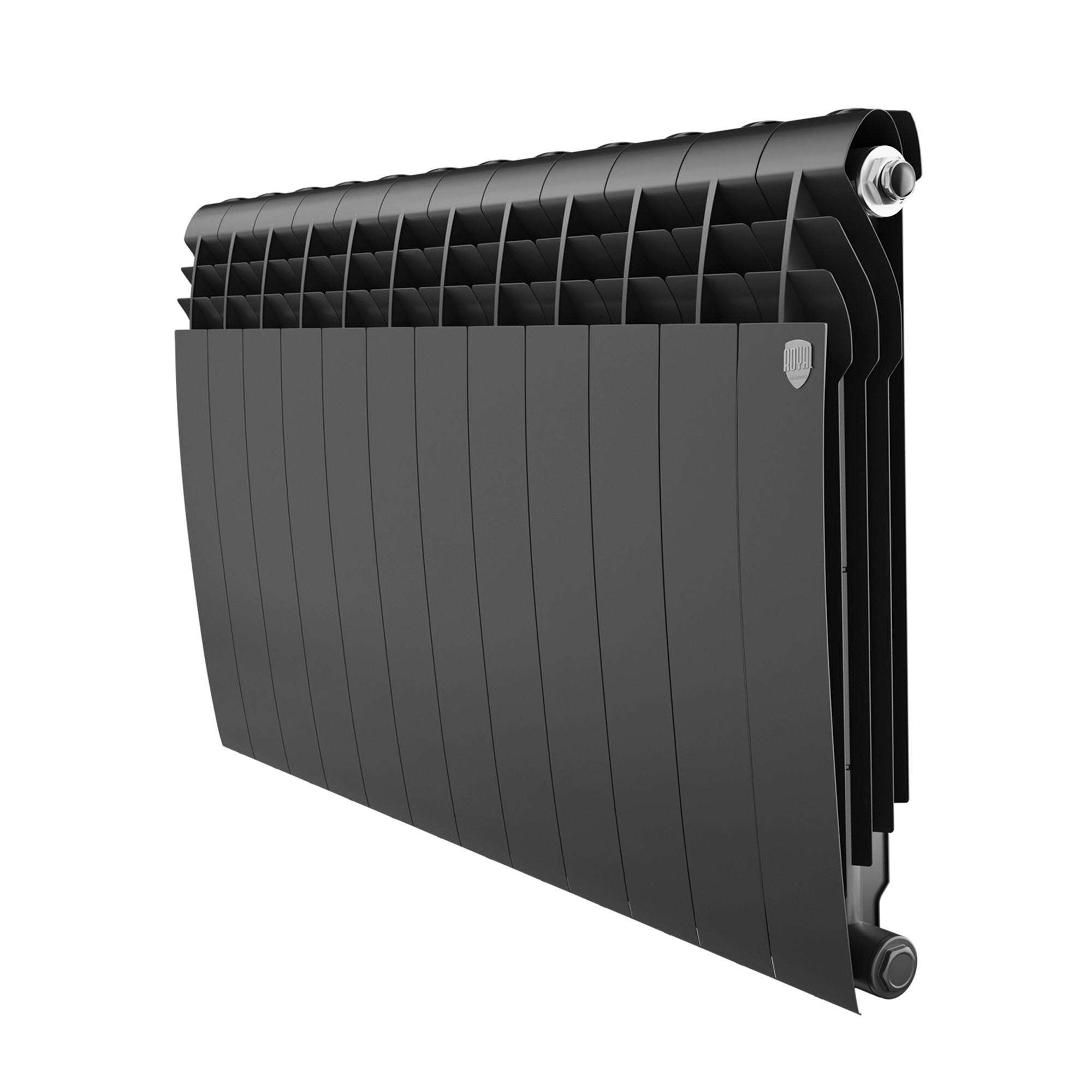 картинка Радиатор биметаллический Royal Thermo BILINER B 500 Чёрный 12 секции 