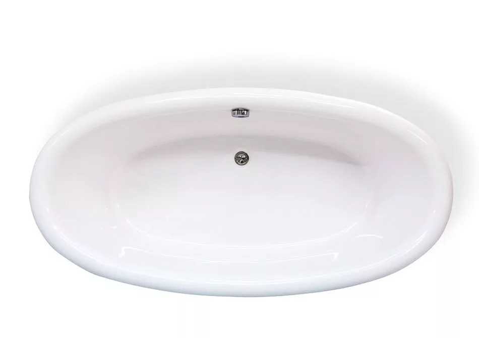 картинка Мраморная ванна AquaStone Оливия, ножки хром Premium 
