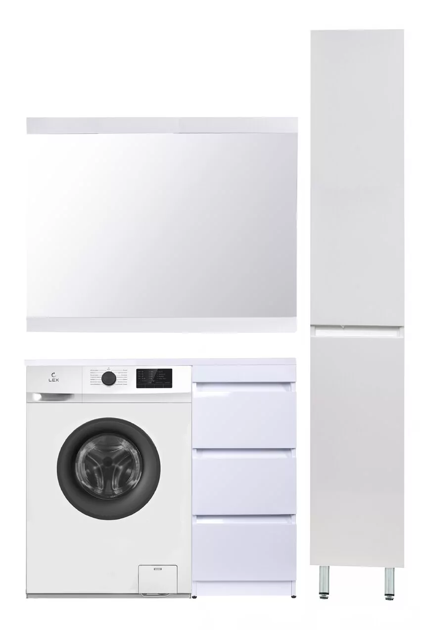 фото Тумба напольная Style Line Даллас 100 3 ящика Люкс белая PLUS 
