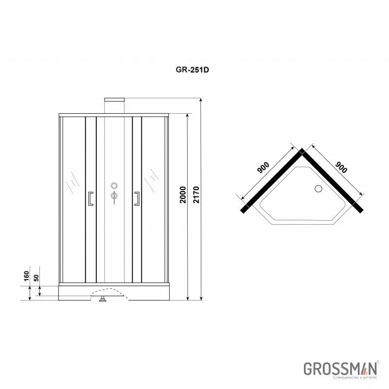 картинка Душевая кабина Grossman GR251D 