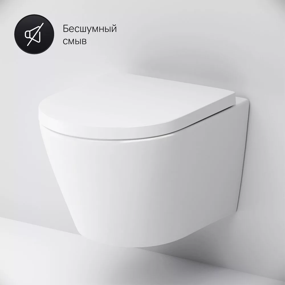 картинка Подвесной унитаз Am.Pm Sense C741701SC FlashClean с сиденьем микролифт 