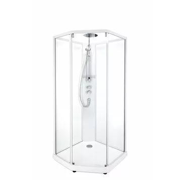 картинка Душевая кабина IDO Showerama 10-5 прозрачное стекло, профиль белый 558.201.301 