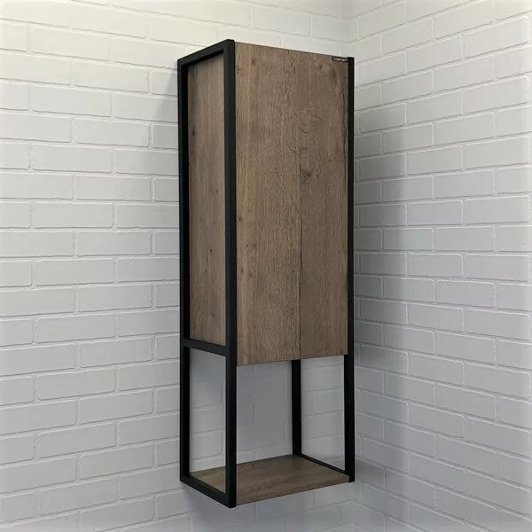 фото Шкаф-пенал Comforty Лиссабон 40 дуб темный 