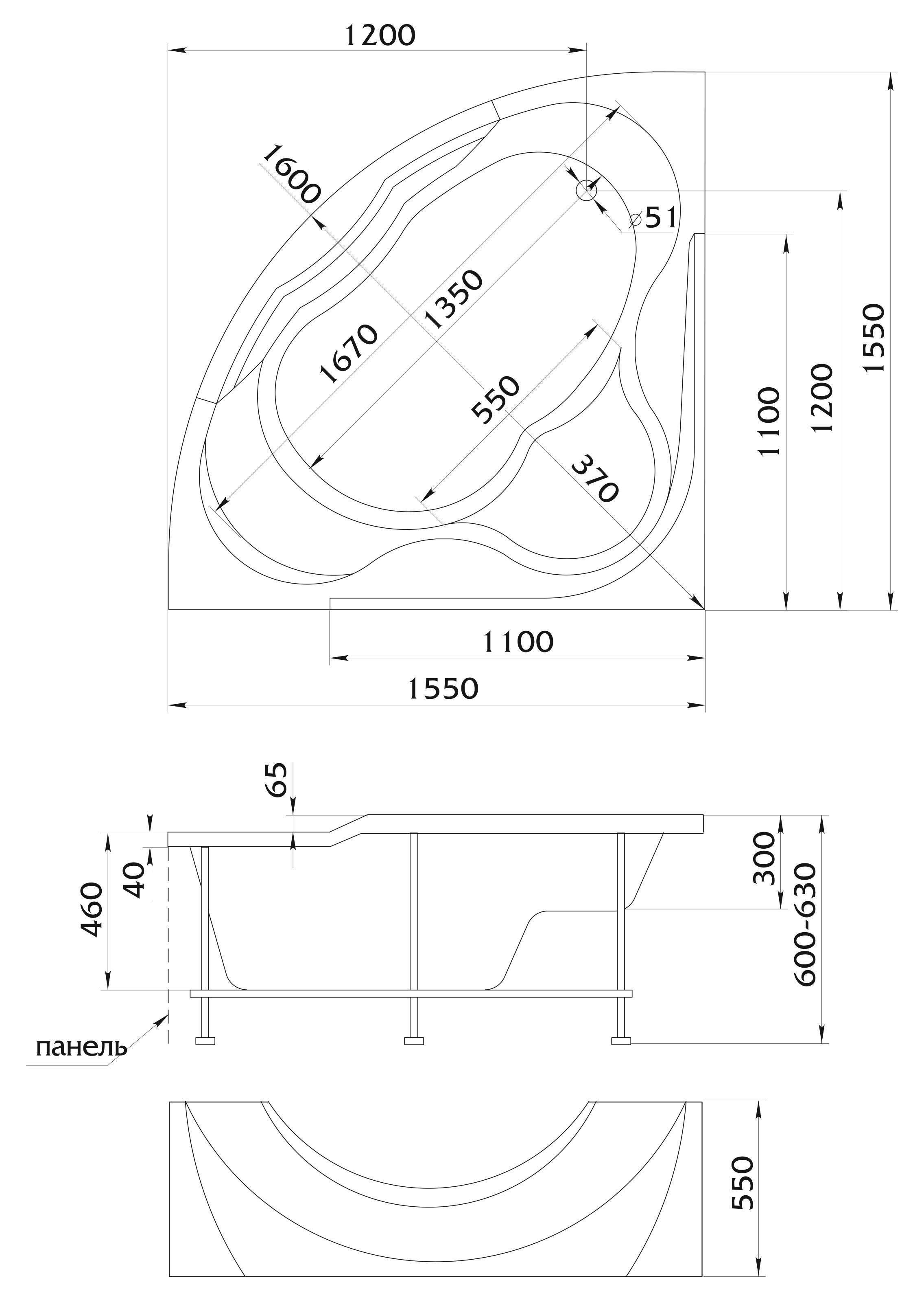 картинка Ванна Aima Design GRAND LUXE155x155 