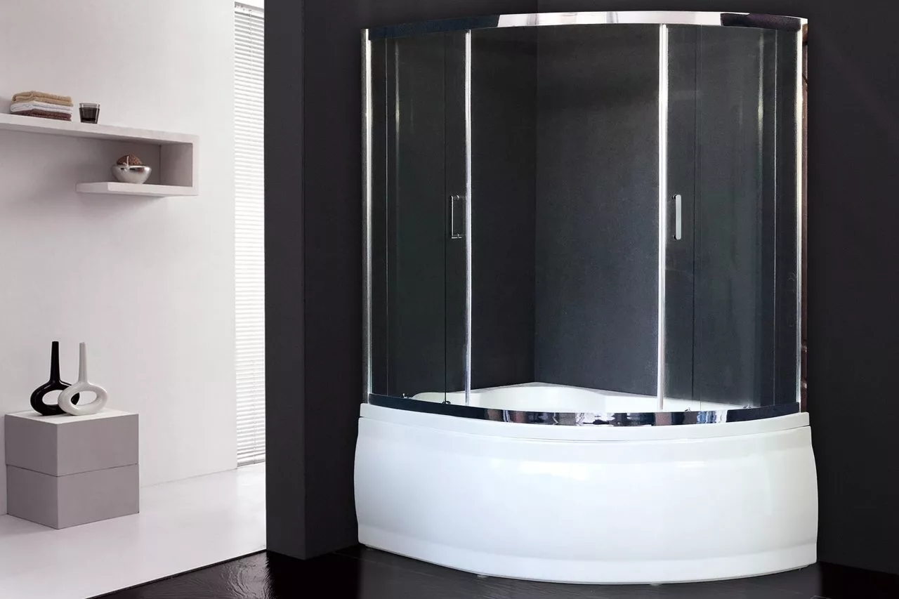 картинка Душевая штора Royal Bath 170ALP-T-CH 170x100x150 (прозрачная) 