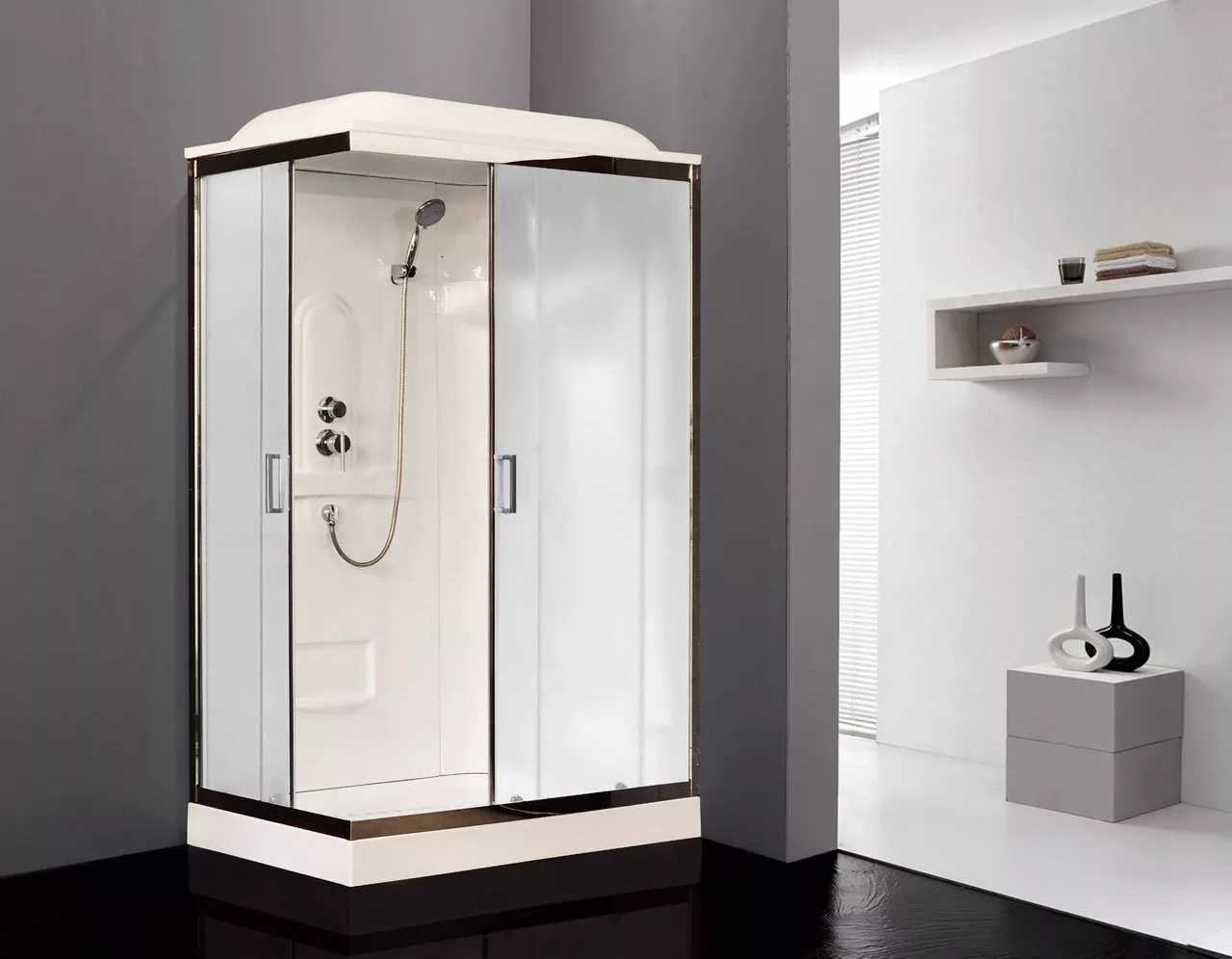 картинка Душевая кабина Royal Bath 8120HP1-M-CH (матовое) правая 120x80x217 