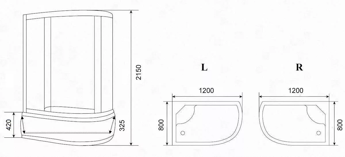 картинка Душевая кабина Parly EC1221L 