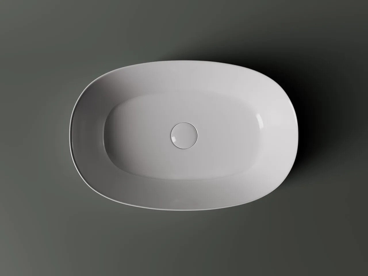 картинка Накладная раковина Ceramicanova Element CN5023 цвет белый 54х35 см 