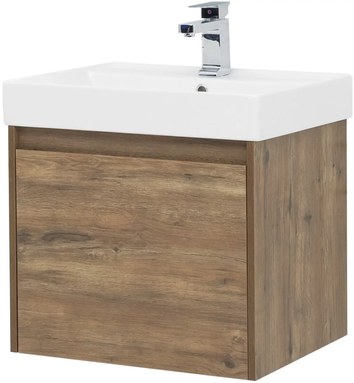фото Тумба с раковиной Aquanet Nova Lite 60 дуб рустикальный (1 ящик) арт. 00254694 