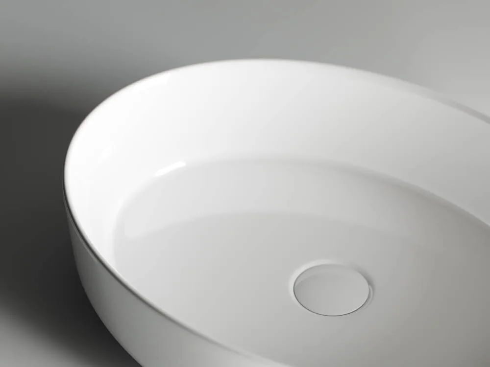 картинка Накладная раковина Ceramicanova Element CN5002 цвет белый 55х40 см 