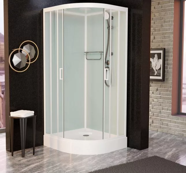 картинка Душевая кабина Frank F409 М White низкий поддон 