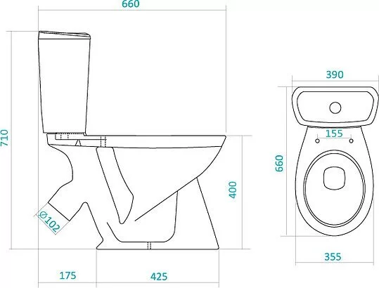 картинка Унитаз-компакт Santek Бриз 1WH202569 