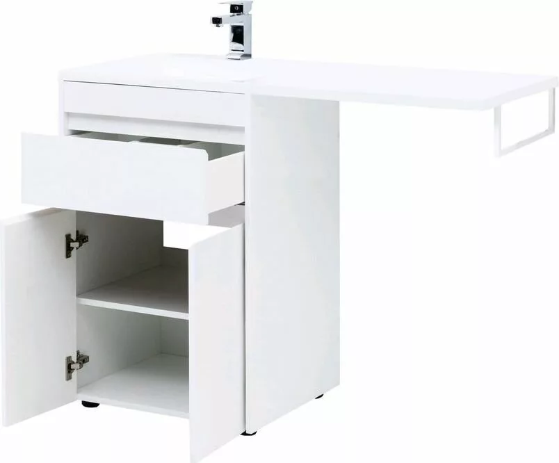 фото Тумба с раковиной Aquanet Токио 120 L белый (напольная, 1 ящик, 2 дверцы) арт. 00239211 