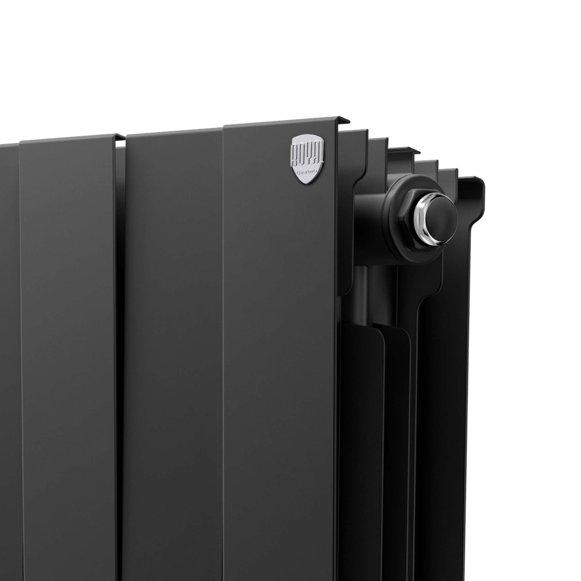 картинка Радиатор биметаллический Royal Thermo PianoForte 200 Чёрный VR80- 16 секций 