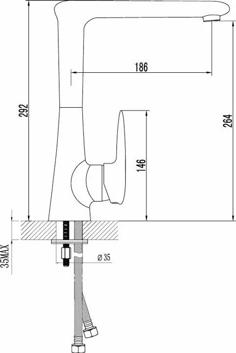 картинка Смеситель для кухонной мойки Lemark Status LM4405C 