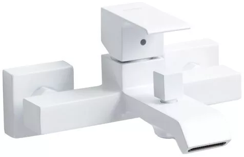 картинка Смеситель для ванны и душа Cezares PORTA-VM-BIO, белый матовый 