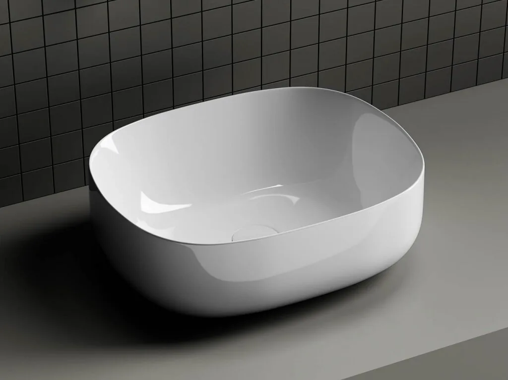 картинка Накладная раковина Ceramicanova Element CN6018 цвет белый 46х35 см 