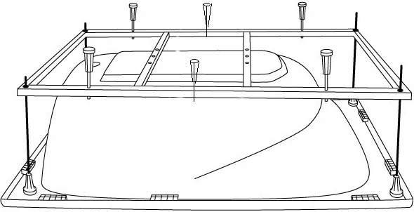 картинка Каркас для ванны Riho 200x90 усиленный 2YNVN1019